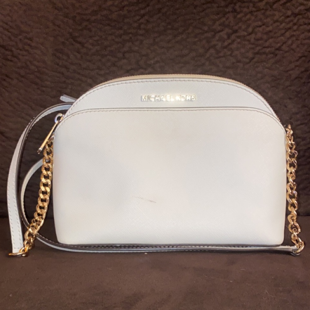 Michael Kors small white crossbody purse